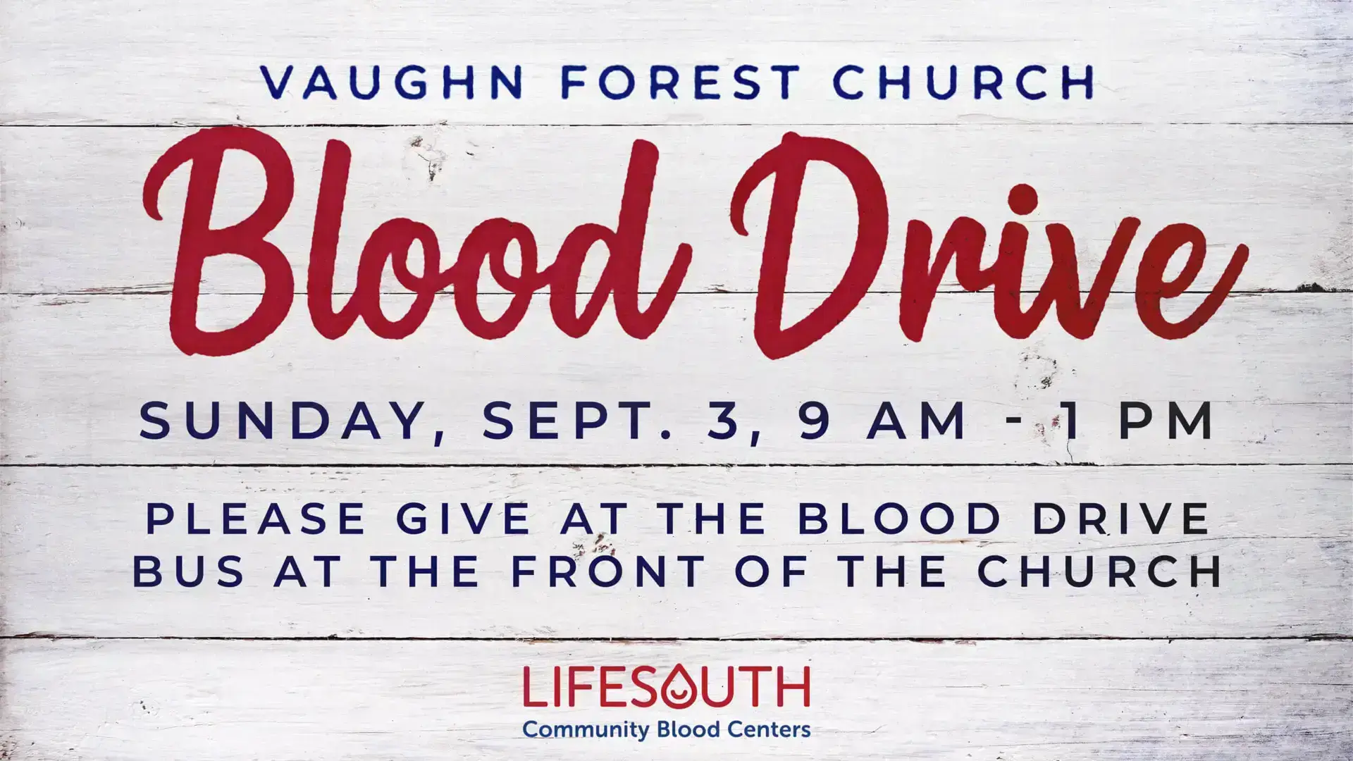 Blood Drive - Sept 3 1