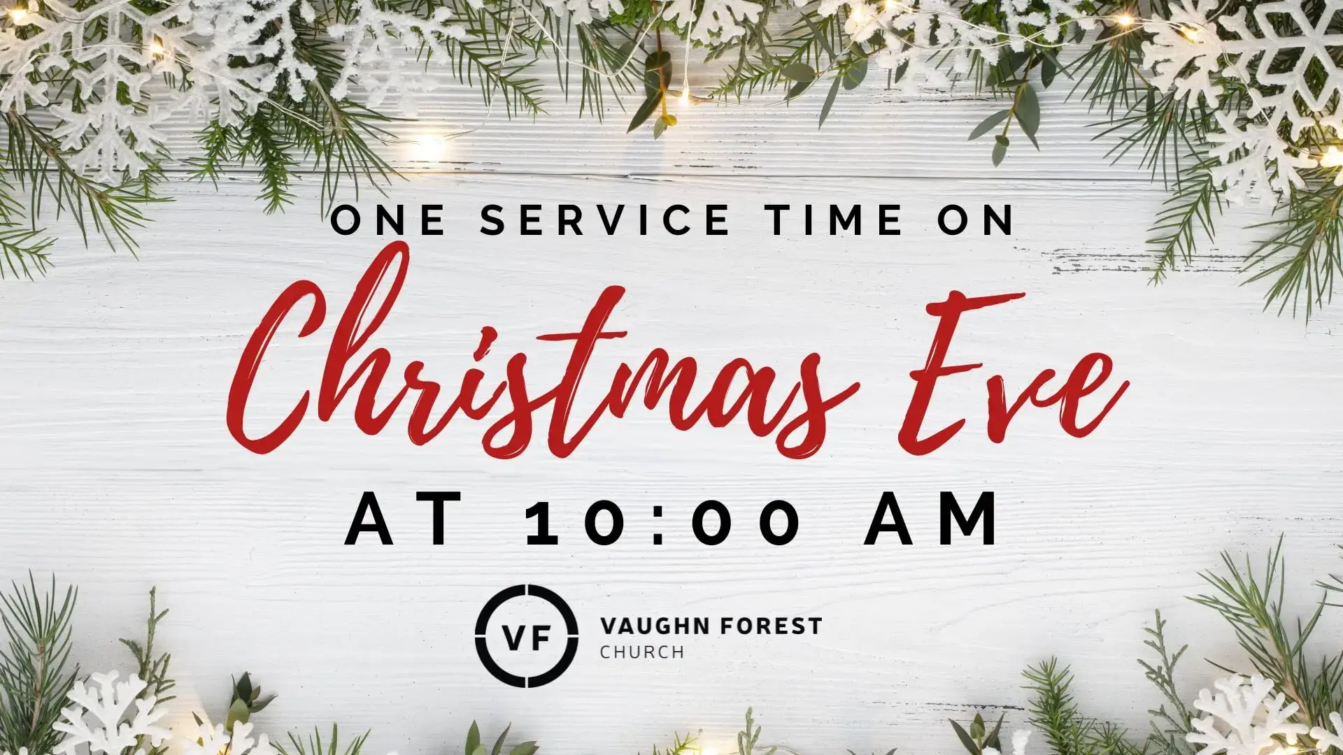 One Service Time on Christmas Eve Morning 1